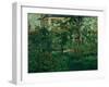 The Bellevue garden, 1880. Manet spent the last summers of his life outside Paris in Bellevue.-Edouard Manet-Framed Giclee Print