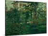 The Bellevue garden, 1880. Manet spent the last summers of his life outside Paris in Bellevue.-Edouard Manet-Stretched Canvas