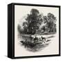 The Bells of Ousely, Scenery of the Thames, UK, 19th Century-null-Framed Stretched Canvas