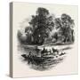 The Bells of Ousely, Scenery of the Thames, UK, 19th Century-null-Stretched Canvas