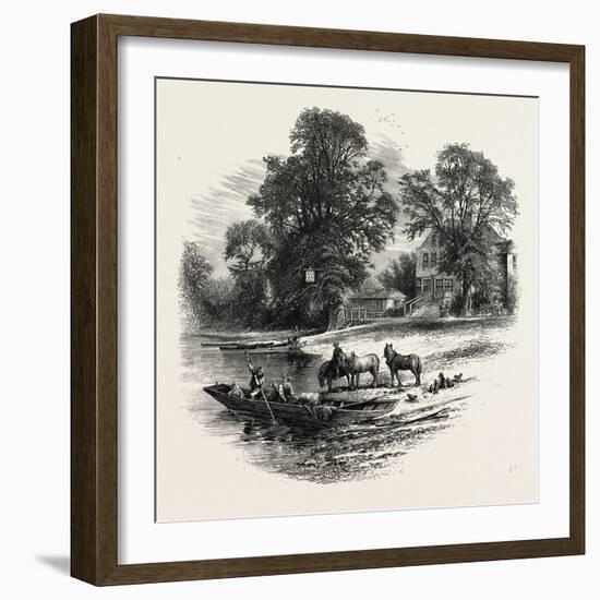 The Bells of Ousely, Scenery of the Thames, UK, 19th Century-null-Framed Giclee Print