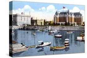 The Belmont Building, Union Club and Empress Hotel, Victoria, British Columbia, Canada, C1900s-null-Stretched Canvas