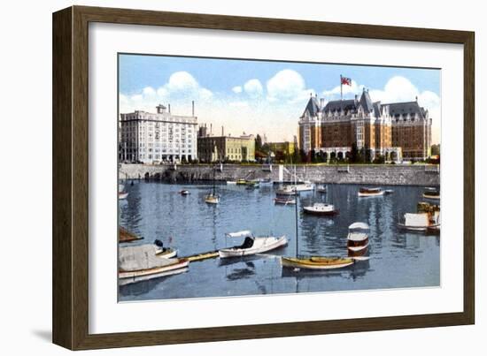 The Belmont Building, Union Club and Empress Hotel, Victoria, British Columbia, Canada, C1900s-null-Framed Giclee Print