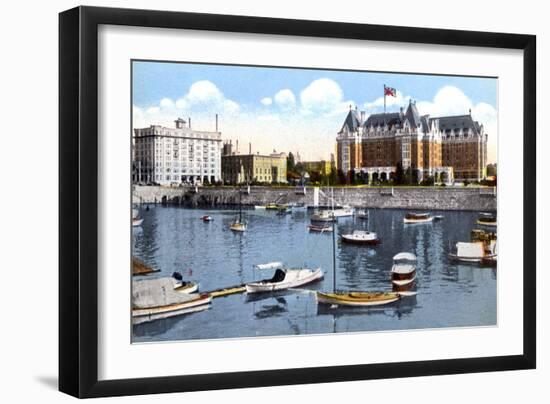 The Belmont Building, Union Club and Empress Hotel, Victoria, British Columbia, Canada, C1900s-null-Framed Giclee Print