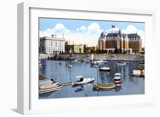 The Belmont Building, Union Club and Empress Hotel, Victoria, British Columbia, Canada, C1900s-null-Framed Giclee Print