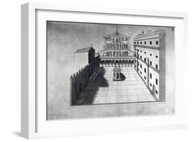 The Belvedere Court in Old St. Peter's Rome-Giovanni Battista Piranesi-Framed Giclee Print