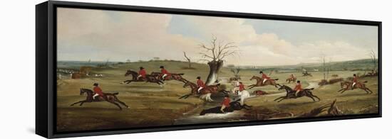 The Belvoir Crossing the Smite. ,, c.1823-John E. Ferneley-Framed Stretched Canvas