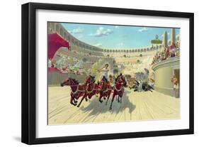 The Ben Hur Chariot Race-null-Framed Giclee Print