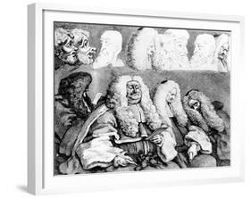 The Bench, 1758-William Hogarth-Framed Giclee Print