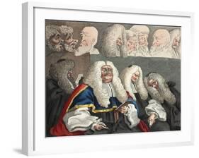 The Bench, Illustration from 'Hogarth Restored: the Whole Works of the Celebrated William…-William Hogarth-Framed Giclee Print