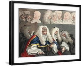 The Bench, Illustration from 'Hogarth Restored: the Whole Works of the Celebrated William…-William Hogarth-Framed Giclee Print