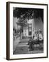 The Bench in Front of the Pawling National Bank is a Gathering Place For Men of the Town-Nina Leen-Framed Photographic Print