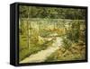 The Bench, the Garden at Versailles-Edouard Manet-Framed Stretched Canvas