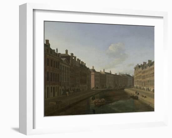 The Bend in the Herengracht in Amsterdam-Gerrit Adriaensz Berckheyde-Framed Art Print