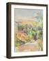 The Bend in the Road, 1900-06-Paul Cézanne-Framed Giclee Print