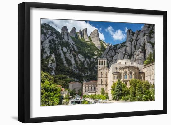 The Benedictine Abbey of Santa Maria De Montserrat, Monistrol De Montserrat, Catalonia, Spain-Stefano Politi Markovina-Framed Photographic Print