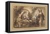 The Benediction of Isaac-Rembrandt van Rijn-Framed Stretched Canvas