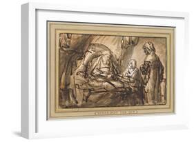 The Benediction of Isaac-Rembrandt van Rijn-Framed Giclee Print