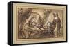 The Benediction of Isaac-Rembrandt van Rijn-Framed Stretched Canvas