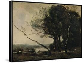 'The Bent Tree', 1855-1860, (c1915)-Jean-Baptiste-Camille Corot-Framed Stretched Canvas