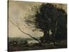 'The Bent Tree', 1855-1860, (c1915)-Jean-Baptiste-Camille Corot-Stretched Canvas