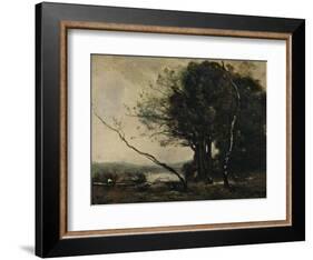 'The Bent Tree', 1855-1860, (c1915)-Jean-Baptiste-Camille Corot-Framed Giclee Print