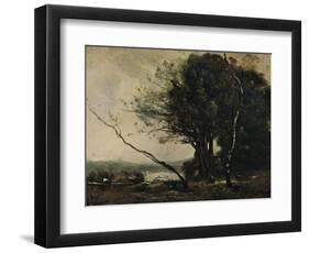 'The Bent Tree', 1855-1860, (c1915)-Jean-Baptiste-Camille Corot-Framed Giclee Print