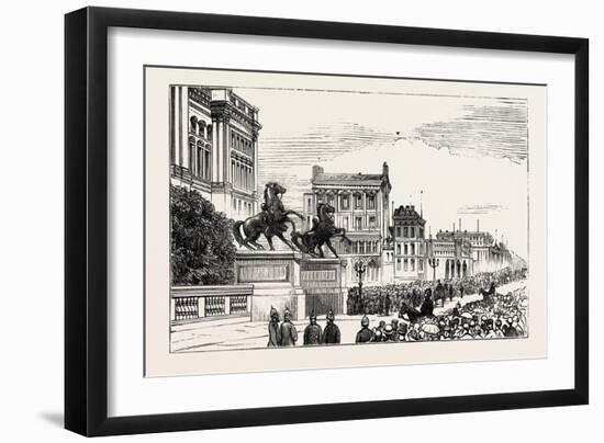 The Berlin Congress,Entrance to the Royal Castle, Keeping the Road for the Guests to the Banquet-null-Framed Giclee Print