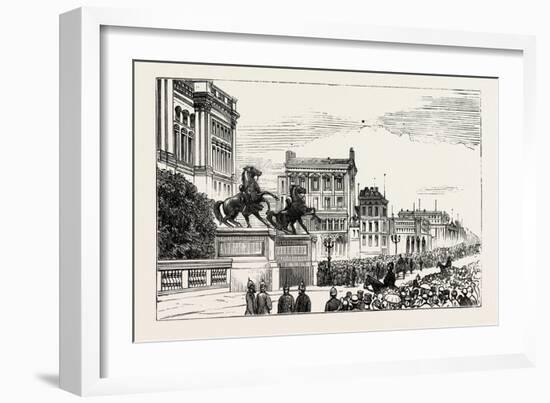 The Berlin Congress,Entrance to the Royal Castle, Keeping the Road for the Guests to the Banquet-null-Framed Giclee Print