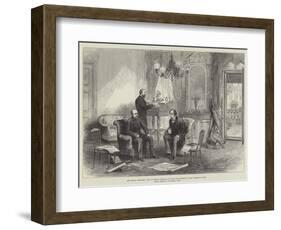 The Berlin Congress, Visit of Prince Bismarck to Lord Beaconsfield at the Kaiserhof Hotel-null-Framed Giclee Print