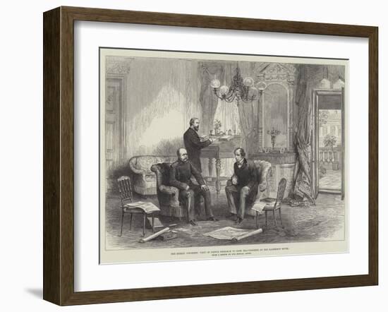 The Berlin Congress, Visit of Prince Bismarck to Lord Beaconsfield at the Kaiserhof Hotel-null-Framed Giclee Print