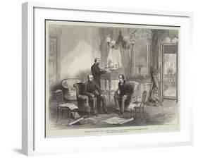 The Berlin Congress, Visit of Prince Bismarck to Lord Beaconsfield at the Kaiserhof Hotel-null-Framed Giclee Print