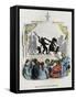 The Berlin Shadowplay, 1840S-Jean-Jacques Grandville-Framed Stretched Canvas