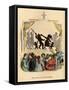 The Berlin Shadowplay, 1840S-Jean-Jacques Grandville-Framed Stretched Canvas