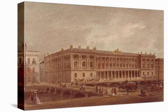 The Berlin Stock Exchange at the Burgstrasse, End 1860S-Early 1870S-null-Stretched Canvas