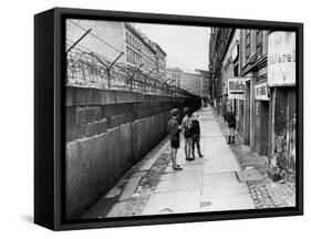 The Berlin Wall, Separating West Berlin and East Berlin, Five Years after Being Built, 1966-null-Framed Stretched Canvas