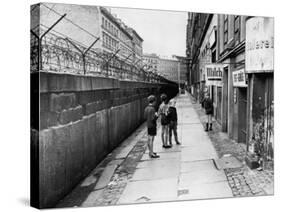 The Berlin Wall, Separating West Berlin and East Berlin, Five Years after Being Built, 1966-null-Stretched Canvas