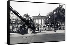 The Berlin Wall, under Construction in August 1961-null-Framed Stretched Canvas