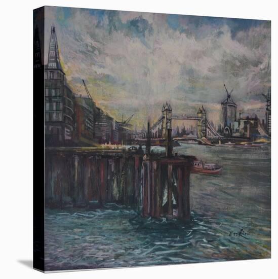 The Bermondsey Wall London-John Erskine-Stretched Canvas