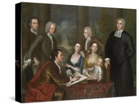 The Bermuda Group, Dean Berkeley and His Entourage, 1728, Reworked 1739-John Smibert-Stretched Canvas