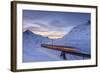 The Bernina Express Red Train, UNESCO World Heritage Site, Graubunden, Swiss Alps, Switzerland-Roberto Moiola-Framed Photographic Print