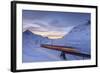 The Bernina Express Red Train, UNESCO World Heritage Site, Graubunden, Swiss Alps, Switzerland-Roberto Moiola-Framed Photographic Print