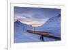 The Bernina Express Red Train, UNESCO World Heritage Site, Graubunden, Swiss Alps, Switzerland-Roberto Moiola-Framed Photographic Print