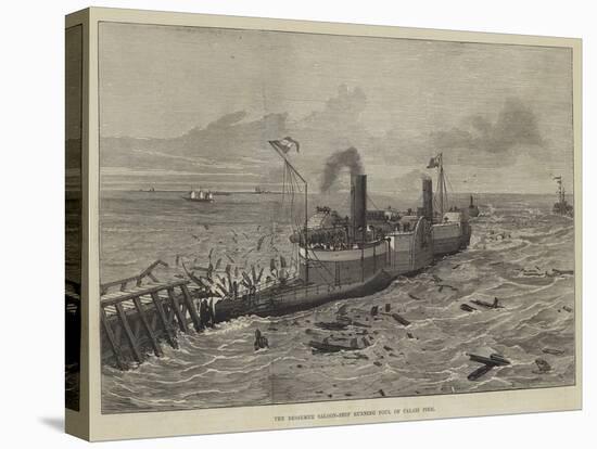 The Bessemer Saloon-Ship Running Foul of Calais Pier-null-Stretched Canvas