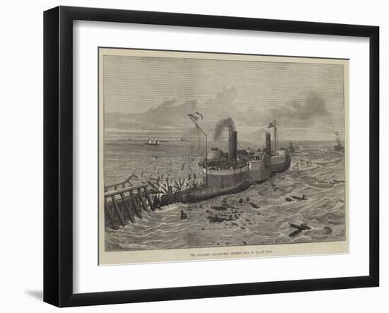 The Bessemer Saloon-Ship Running Foul of Calais Pier-null-Framed Giclee Print