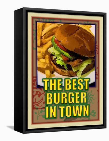 The Best Burger in Town-Cathy Cute-Framed Stretched Canvas