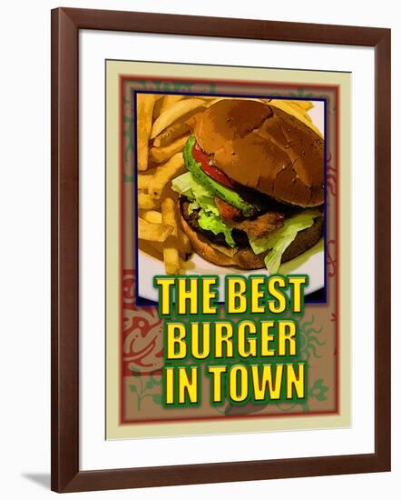 The Best Burger in Town-Cathy Cute-Framed Giclee Print