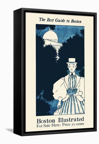 The Best Guide To Boston. Boston Illustrated, For Sale Here.-Ethel Reed-Framed Stretched Canvas