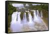 The Best-Known Falls in the World - Iguazu. the Magnificent Rainbow Costs over Roaring Water Stream-kavram-Framed Stretched Canvas