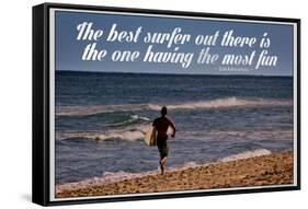 The Best Surfer Duke Kahanamoku Quote Poster-null-Framed Stretched Canvas